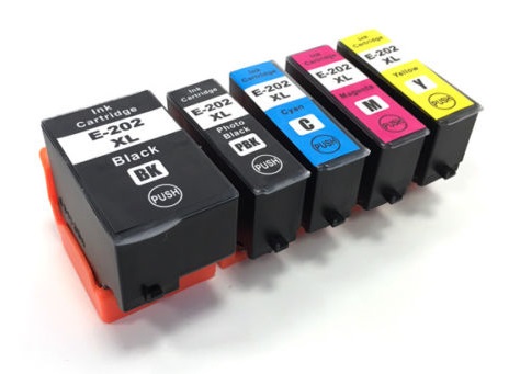 Compatible Epson 202XL a Set of 5 Ink Cartridges High Capacity  - (Black, Photo Black, Cyan, Magenta, Yellow)
